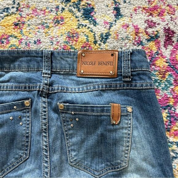 y2k vintage bedazzled festival low rise jeans by nicole benisti - Picture 5 of 5